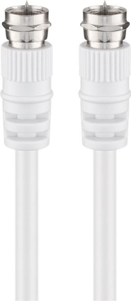 goobay SAT Antennenkabel doppelt geschirmt weiß 2,5 m Immagine del prodotto 
