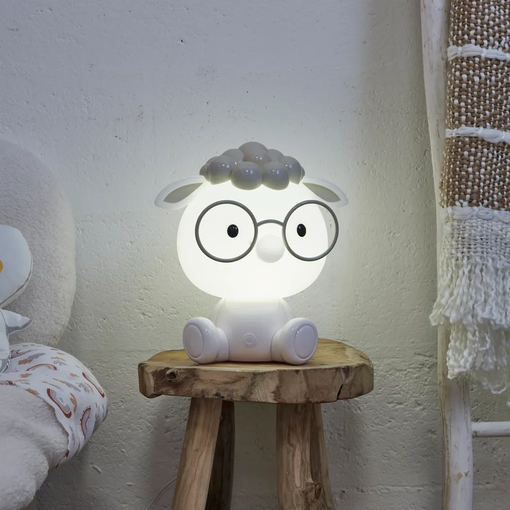 Lampe de Nuit Mouton pour Bébé - Veilleuse Silicone Rechargeable par USB