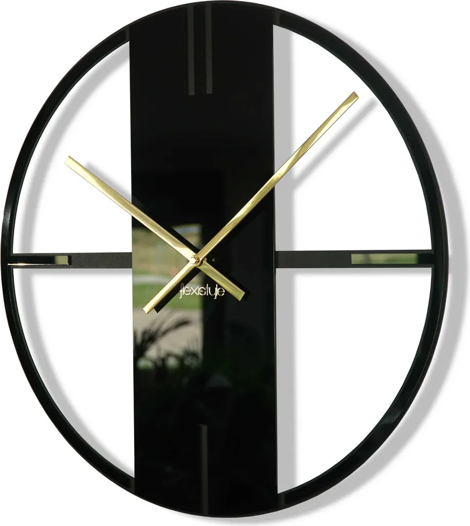 Horloge murale silencieuse noire 50 cm, finissez-en avec le tic-tac bruyant