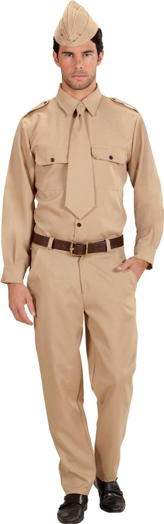 Amerikanischer Soldat - Herren-Kostüm - sandfarben - M