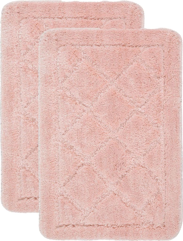 Badematten Set - 2-Teilig - 40x60 cm - Rosa - Weiche Produktbild 