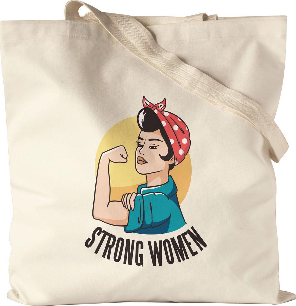 Strong Women Jutebeutel Stoffbeutel Canvas Spruch Motiv Produktbild 