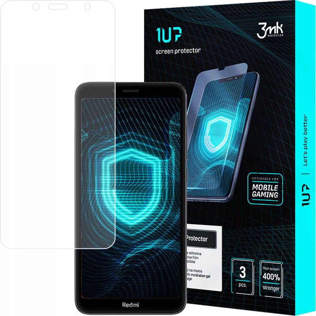 3mk Display Schutzfolie 1UP für Xiaomi Redmi 7A transparent Gaming (3 Stück)