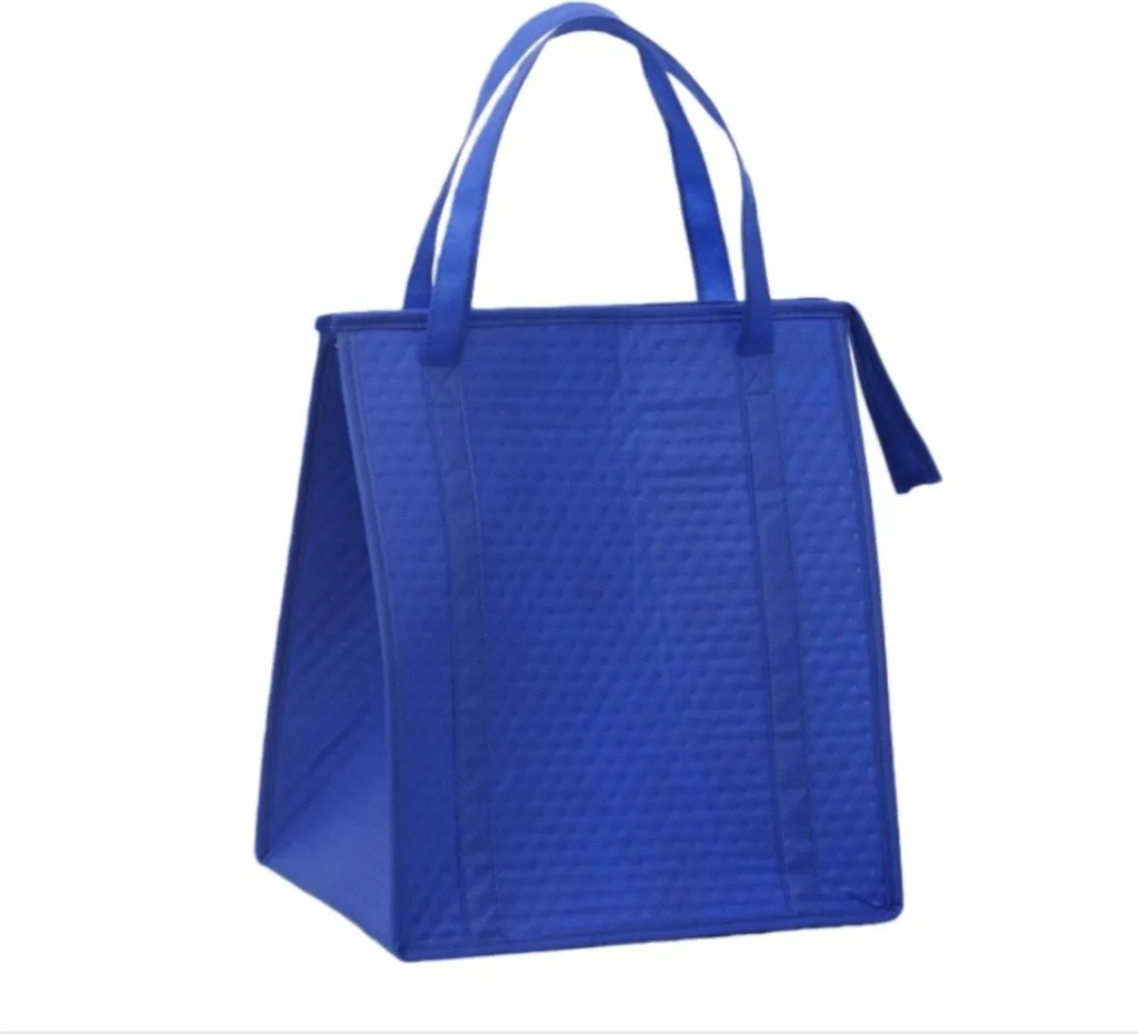 Grande Borsa Frigo 27 Litri in TNT Blu - Isolamento in Alluminio 38x33cm