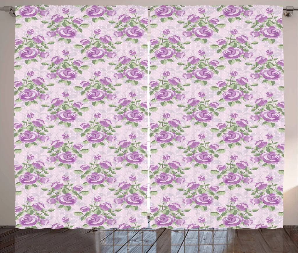 Tenda Lavabile ABAKUHAUS Soggiorno Vintage 280x175 cm - Shabby Rose