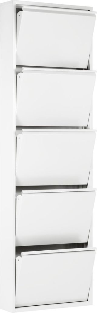 Schuhkipper >WIT< in Weiß, Lackiert, Metall montiert - 50x172x15cm (BxHxT)