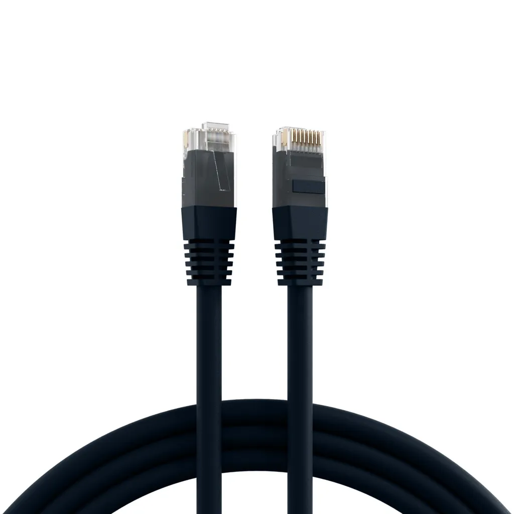 Cordon RJ45 2m Cat.5e U/UTP EFB K8098.2 avec Gaine PVC Noire Durable