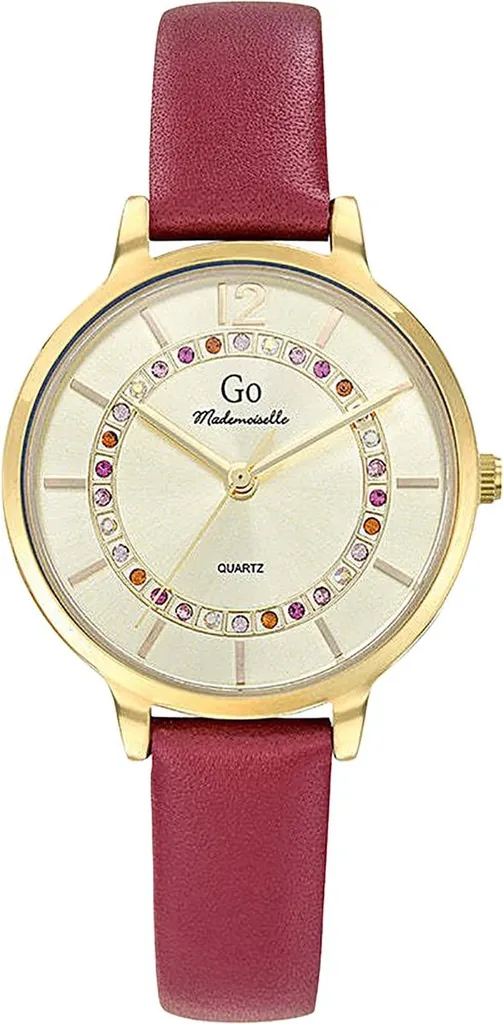 Girl Only Ladies Leather Strap Watch Mademoiselle Bordeaux Red Orologio analogico al quarzo UGO699545