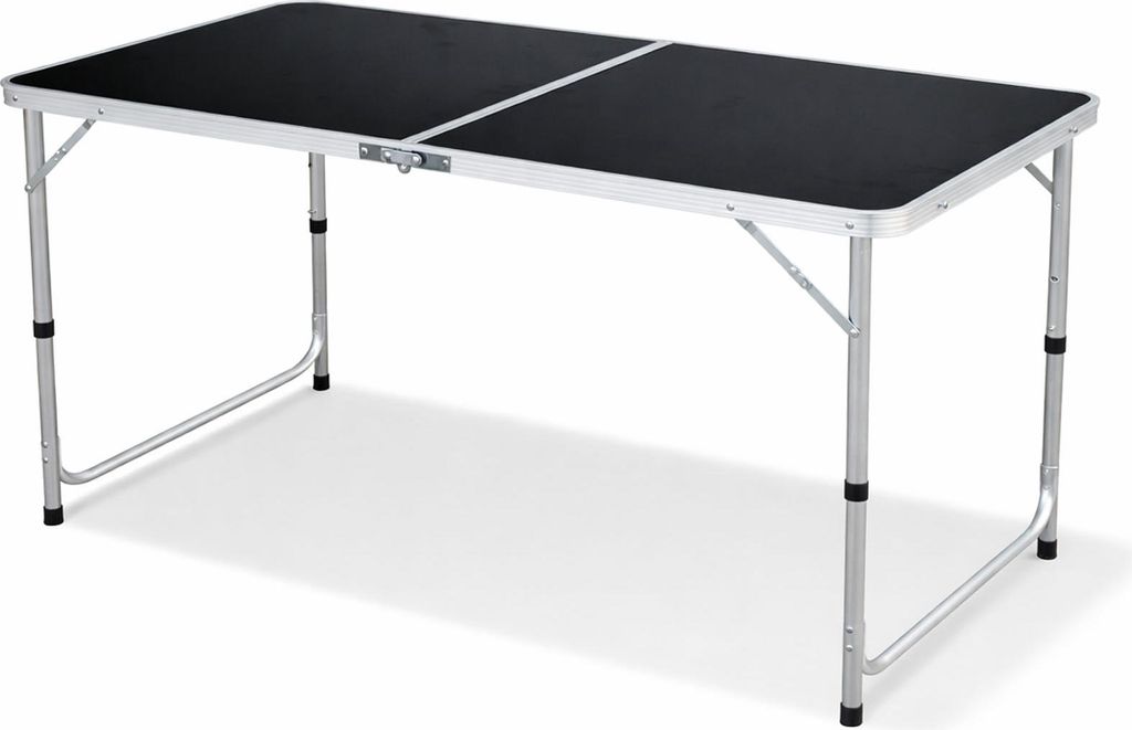 XXL Campingtisch schwarz klappbar Alu 120x60x58/70cm Produktbild 