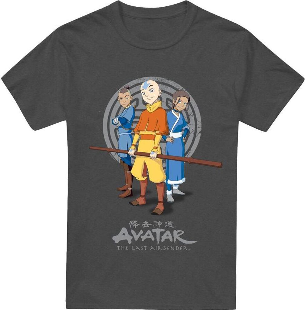 Avatar: The Last Airbender - "Team Avatar" T-Shirt für Herren/Damen Uni TV18366 (M) (Holzkohle)