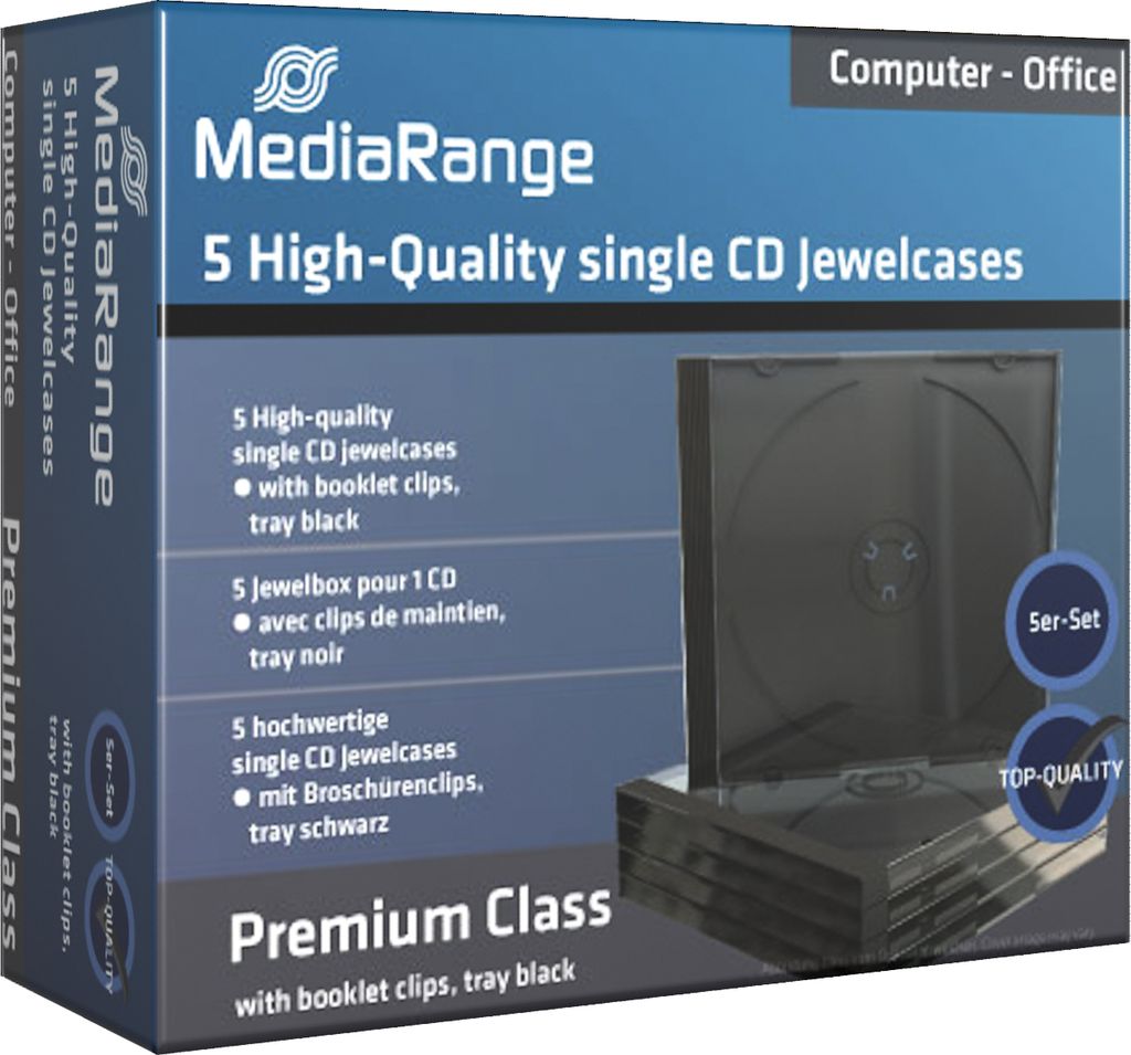 MediaRange CD Leerbox 5pcs Single JewelCase retail Produktbild 