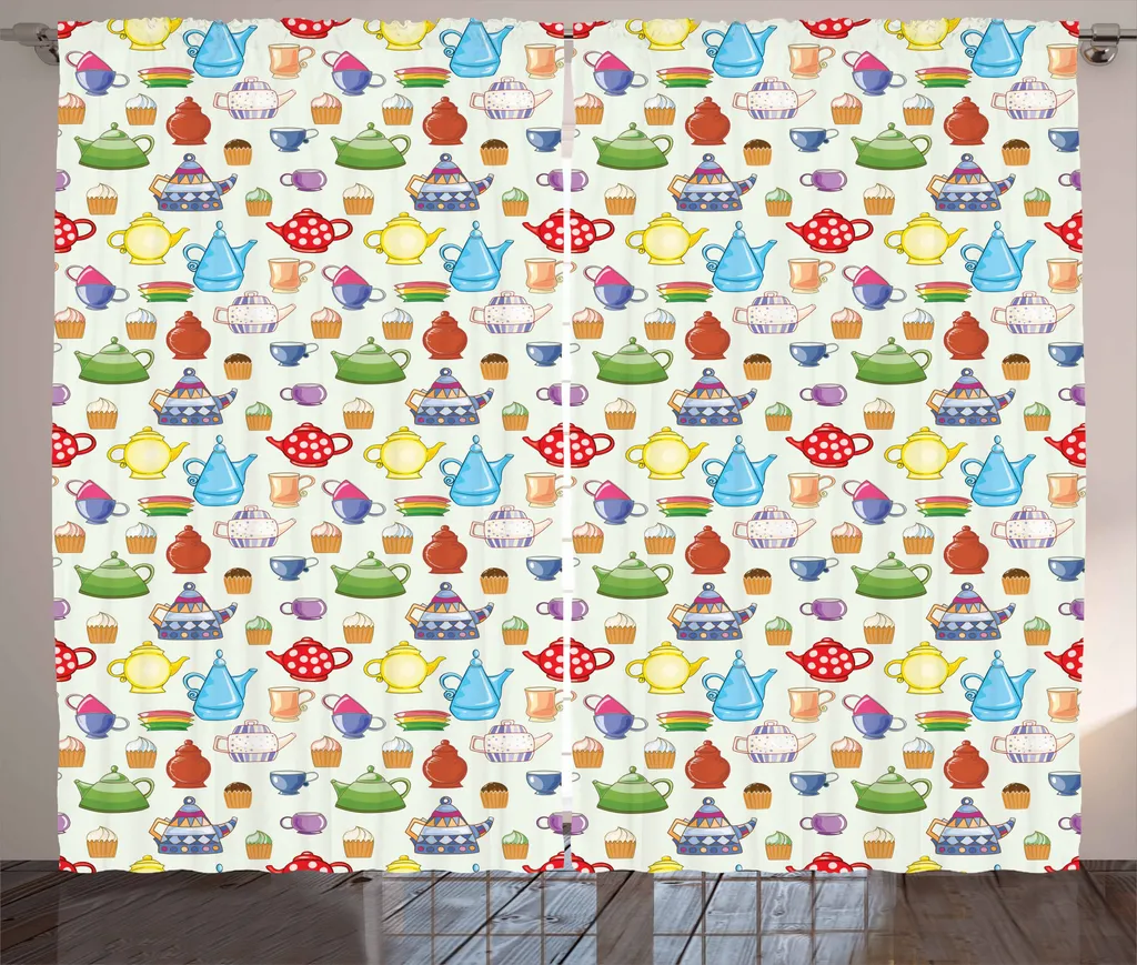 Offerta Tenda ABAKUHAUS 280x175 cm Rustica Multicolore con Ganci