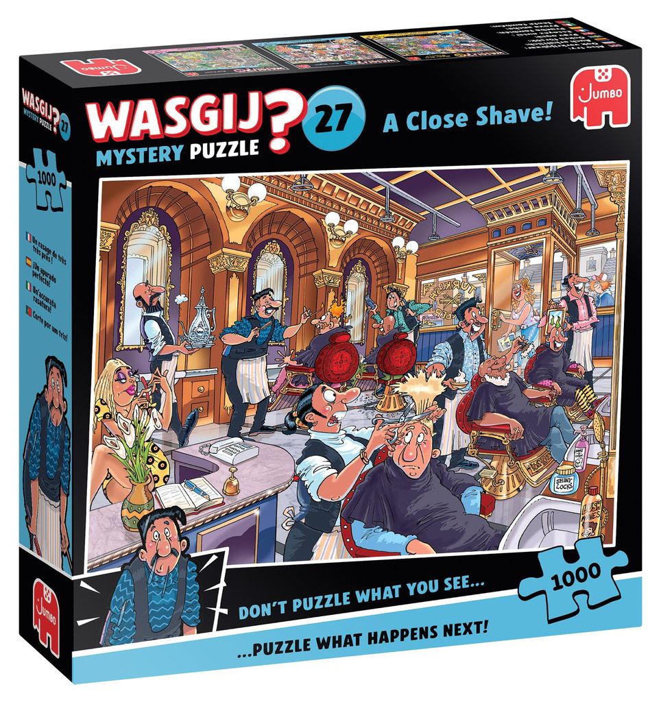 Wasgij Mystery 27, À un cheveu près, puzzle de 1000 pièces Image du produit 