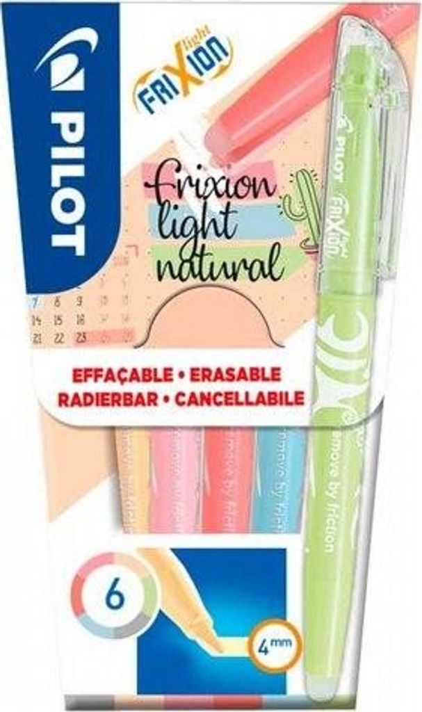 Pilot FriXion Light Natural Colors, 6 Stück(e), Blau, Grau, Produktbild 
