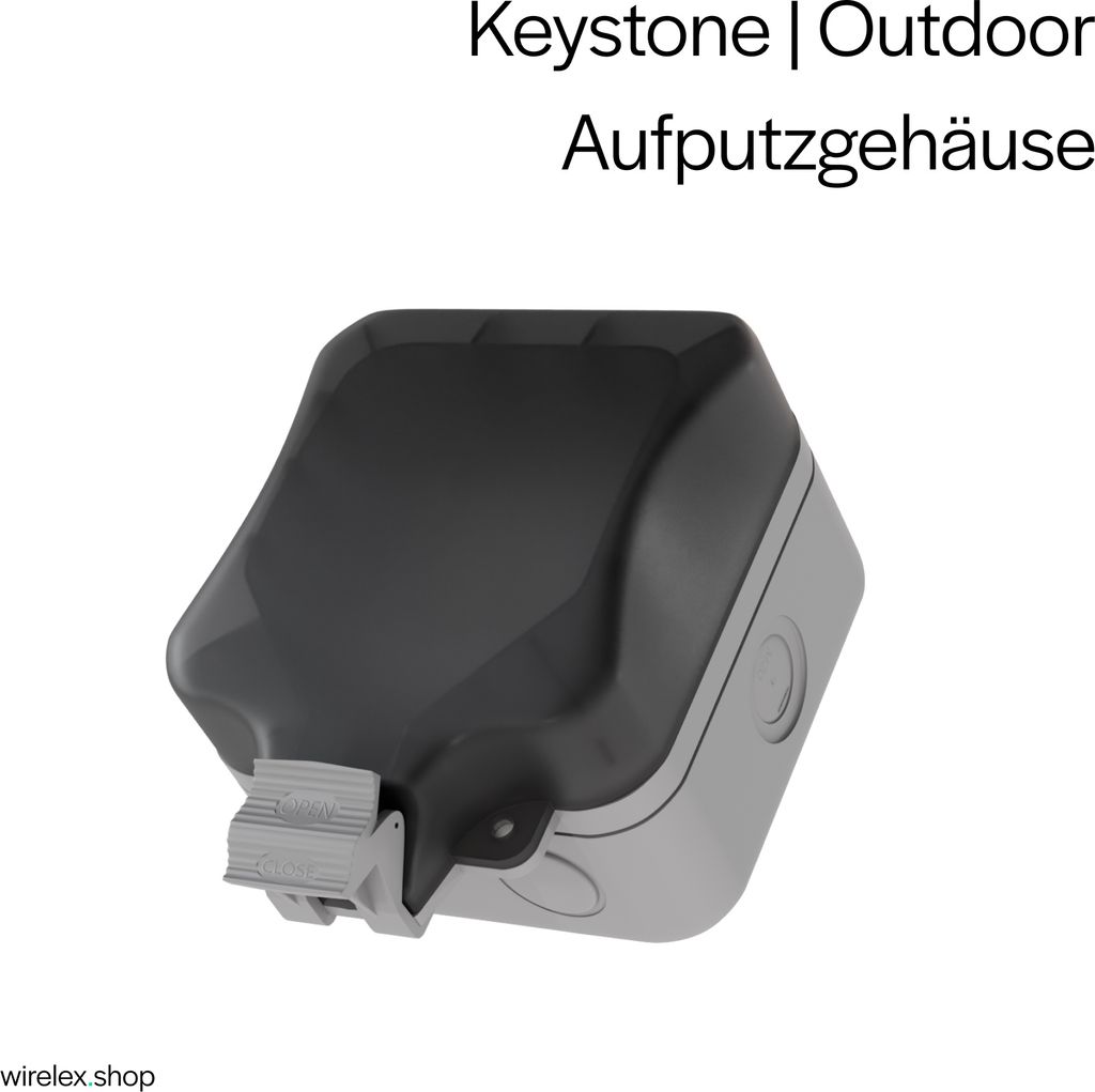 VIMAR IP66 Wasserdichtes Wandgehäuse Mit Stecker – 2 Module, Für Eikon, Arke & Plana Serien, Ideal Für Industrie & Feuchte Umgebungen