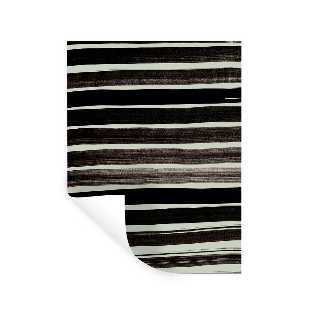 MuchoWow Wandtattoo Wandsticker Wandaufkleber Linien - Dunkel - Grün - Abstrakt 120x160 cm Selbstklebend und Repositionierbar - Wierderverwendba...