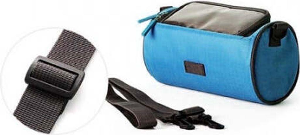SYSTEM-S 2in1 Lenkertasche Fahrradhalterung Fahrradtasche Schultertasche Schutzhülle für 4,8 Zoll inch Geräte Smartphones in Blau