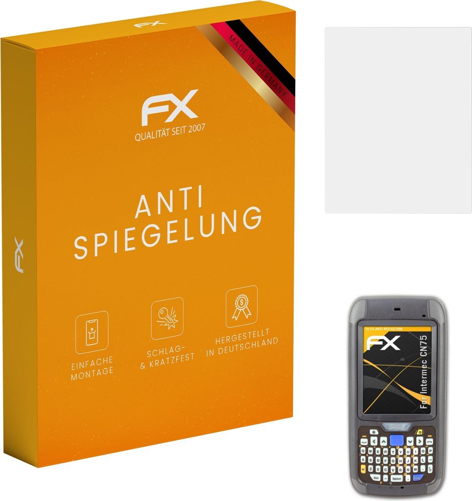 atFoliX FX-Antireflex 2x Schutzfolie kompatibel mit Intermec CN75 Displayfolie