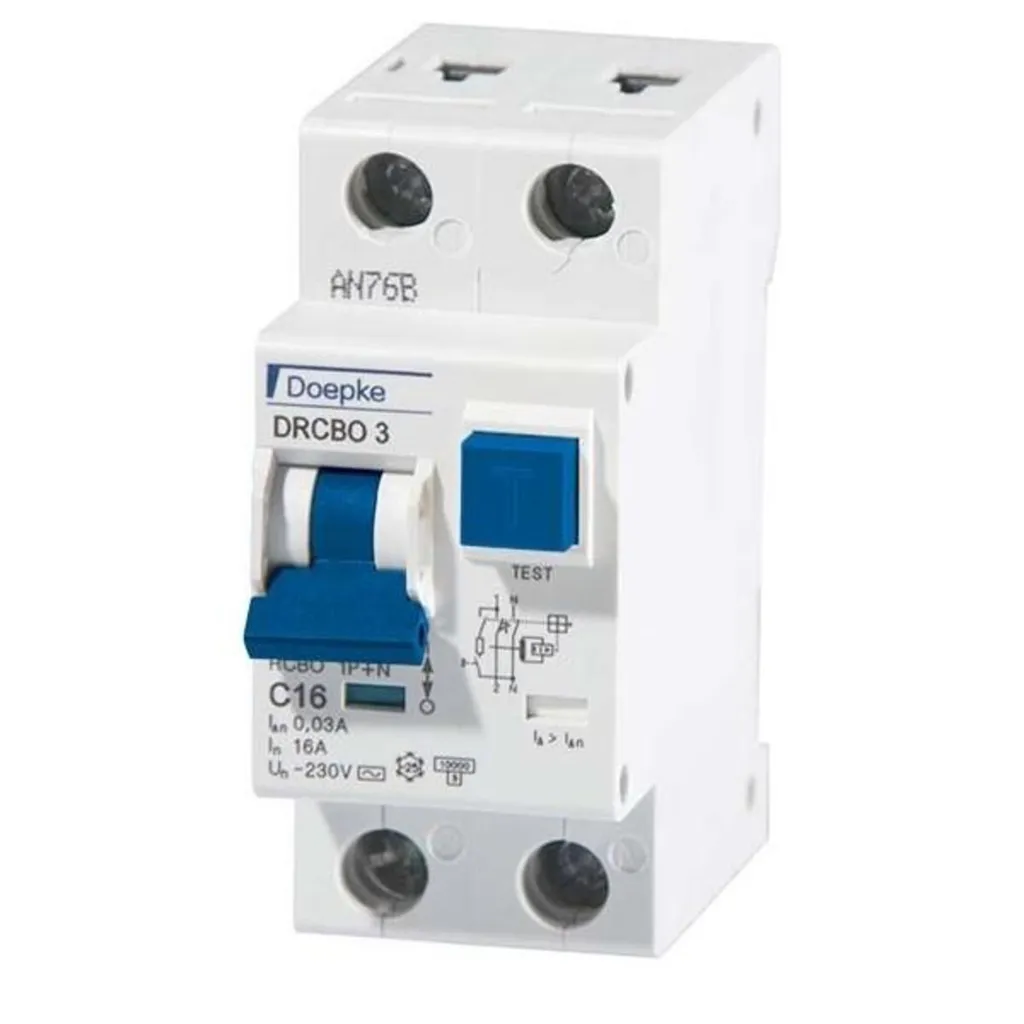 Disjoncteur RCBO 16A 30mA Doepke DRCBO3 pour sécuriser votre maison