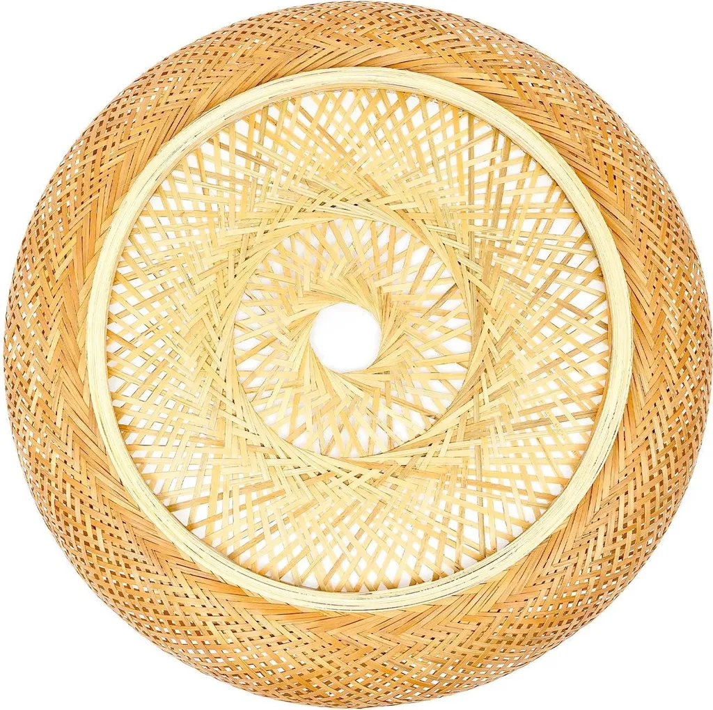Plafonnier bambou 50cm - Solution éclairage doux pour ambiance relaxante
