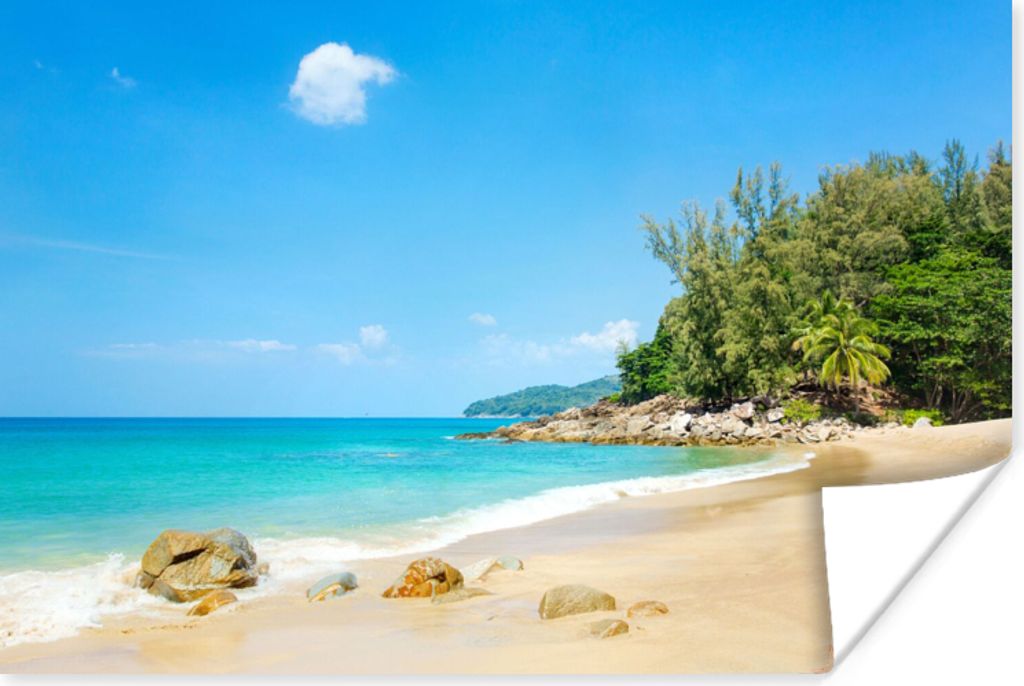 MuchoWow Poster Strand - Meer - Pflanzen - Tropisch 30x20 cm - Plakate - Print