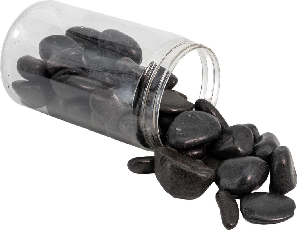 Deko Steine schwarz groß 2-4cm 2kg Garten Dekoration Produktbild 