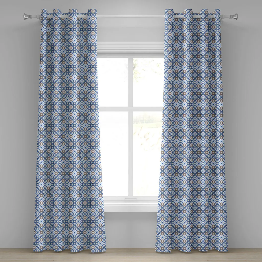 Tenda Abakuhaus Blu Delft 280x225cm | Stile Antico per Soggiorno