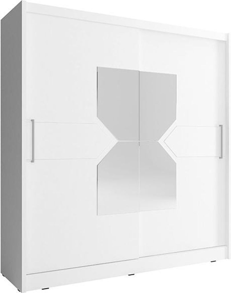 Wardrobe 200 cm Wall Closet Bedroom Furniture Cabinet Shelves Storage Modern New