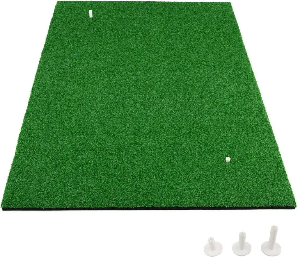 Tapis Pratique Golf Sensation Réelle - Protège-Poignets 1,5x1m Vert Robuste