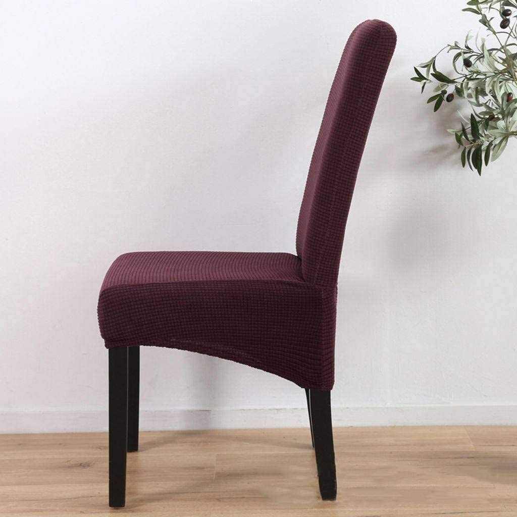 6 Stück elastische Stretch-Stuhlbezüge aus Stretch, Schräge All-Inclusive-Sitzbezüge Rückenlehnenschutzbezug Abnehmbar Waschbar für Esszimmer...