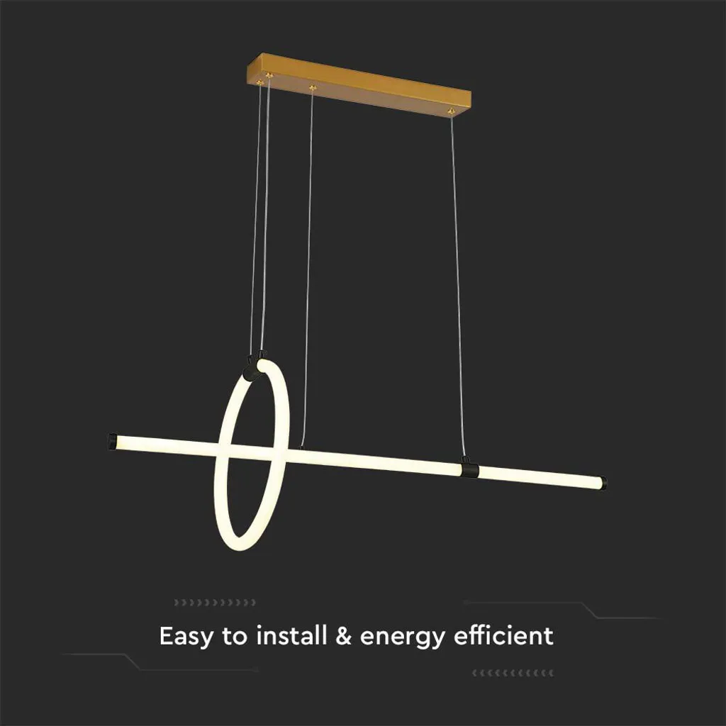 Luminaire LED noir 3000K géométrique avec éclairage blanc chaud doux - 6