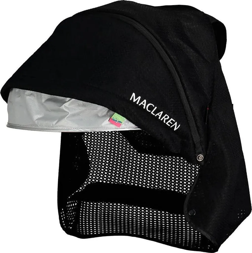 Ricambio Maclaren Atom Canopy - Cappottina Nero Taglia Unica in Pronta Consegna
