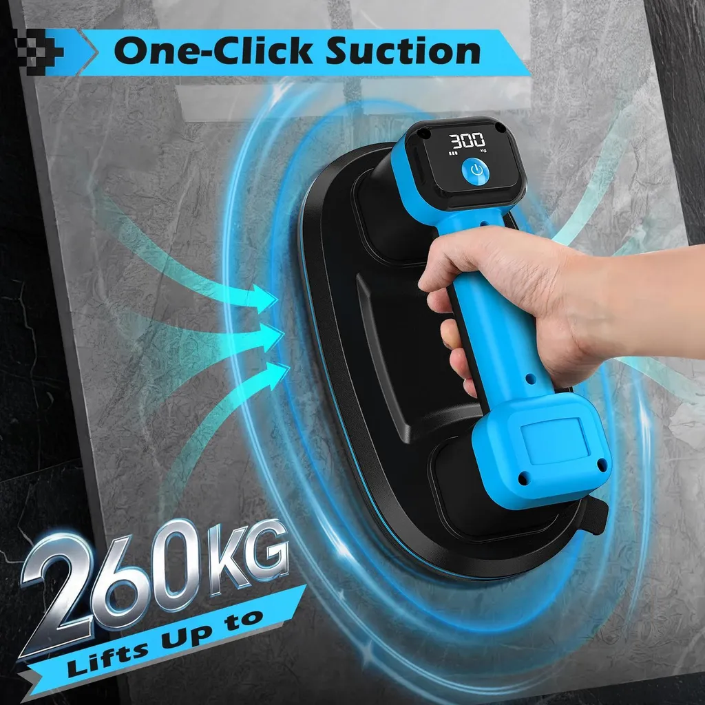 Ventosa Elettrica Premium 260kg Display LCD Sollevatore Professionale