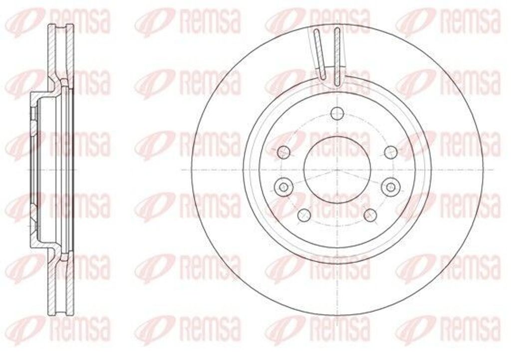 2x REMSA Bremsscheibe 61581.10 vorne für RENAULT Kadjar (HA_ HL_) 296mm 44mm