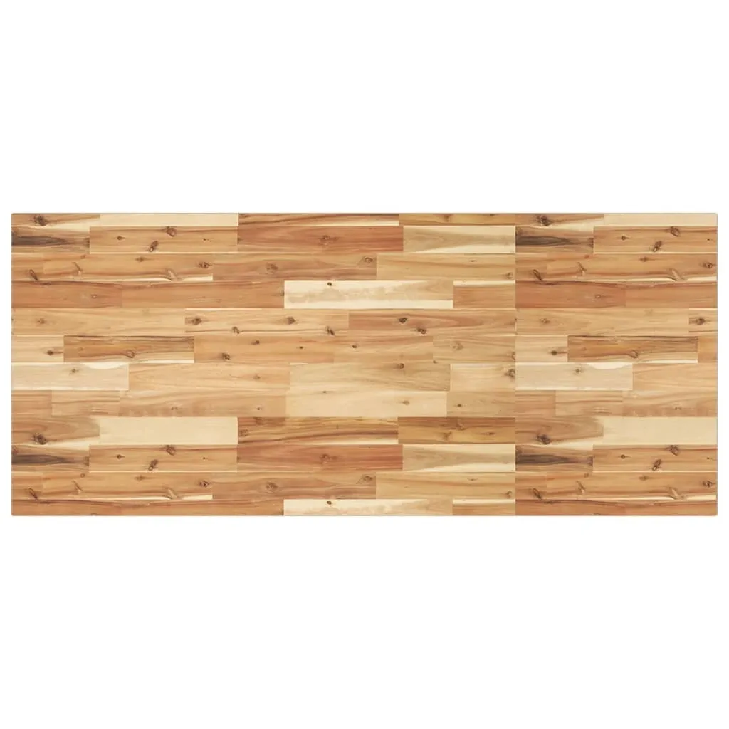 Top Scrivania 120x60 Acacia Massiccia | Piano per Tavolo Design Minimal