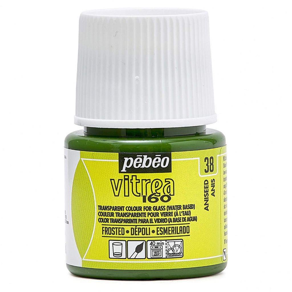Pebeo Vitrea 160 Glasfarbe, 45 ml, 38 Frosted Aniseed