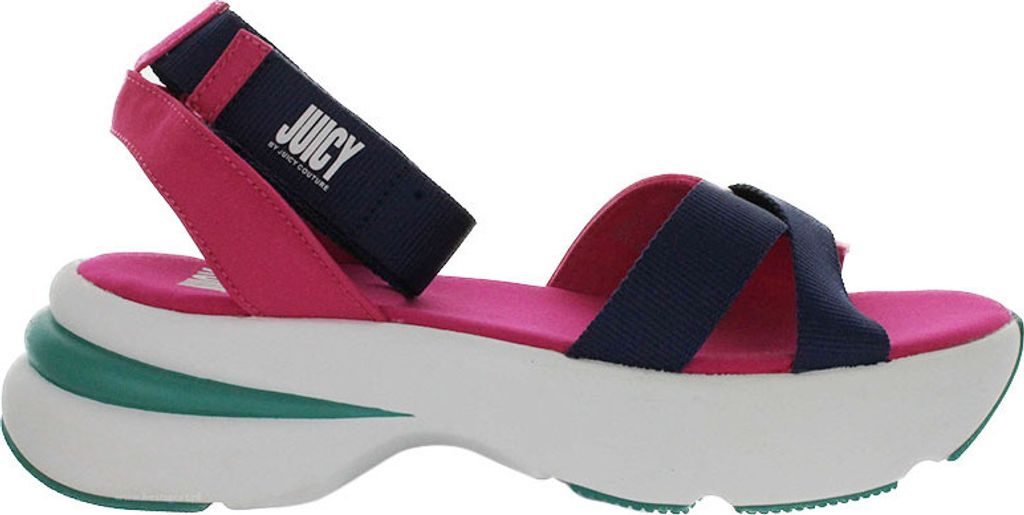 Juicy Couture BENEDETTA Damensandalen rosa Größe 36 mit Klettverschluss, Sohlenhöhe 5,5 cm