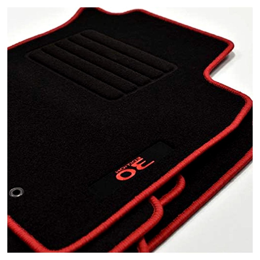 Velours Fußmatten mit Logo für Hyundai i30 Typ PDE Schrägheck Kombi Fastback ab Bj. 2017 in Rot