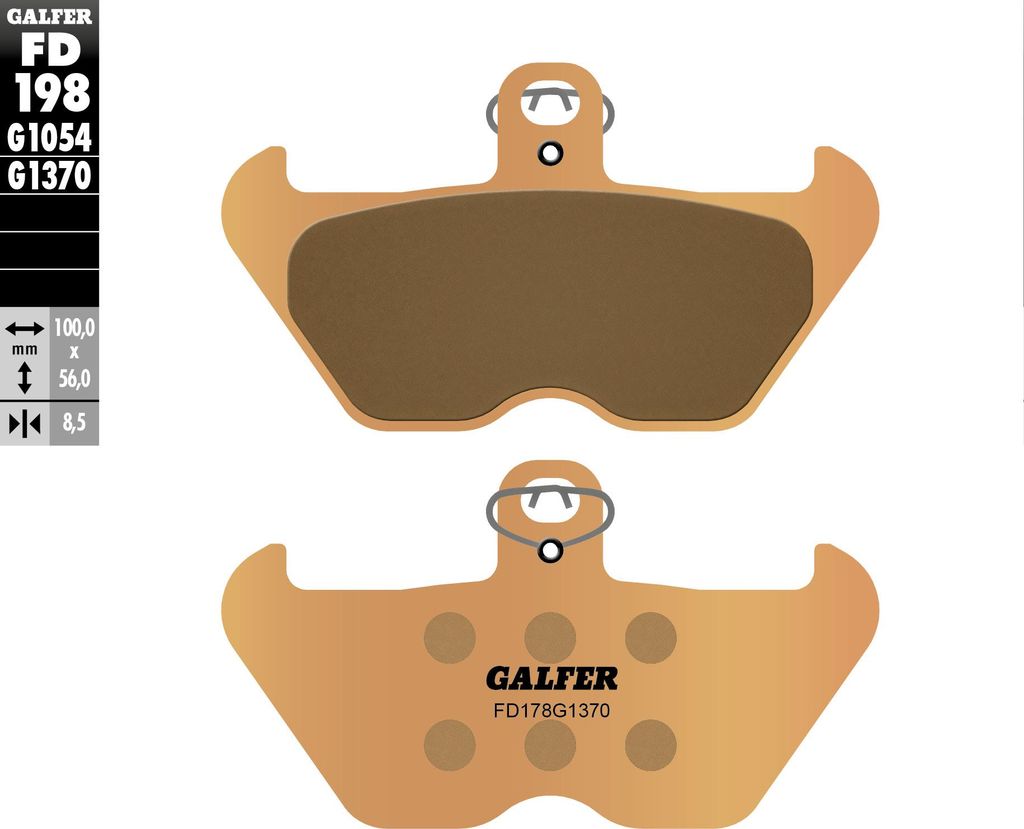 Galfer Bremsbeläge fd198 Bremsbelag fd198 g1370 Sintermetall