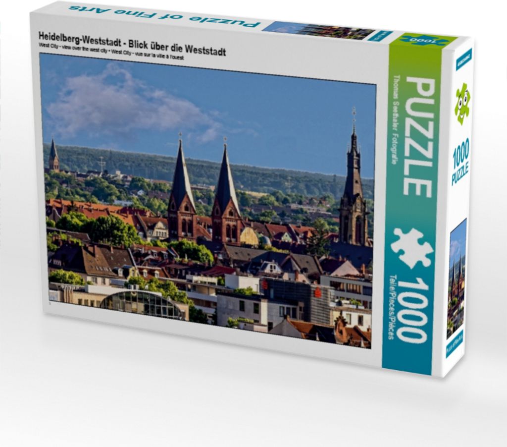Calvendo Heidelberg-Weststadt - Blick über die Weststadt 1000 Teile Puzzle quer 640x480mm, Seethaler Fotografie Thomas; 7322611