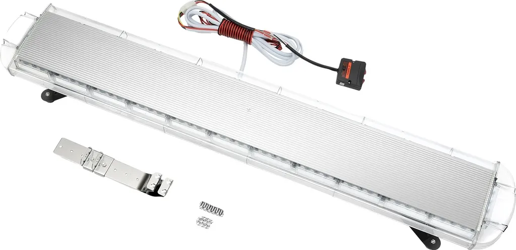 Barre lumineuse stroboscopique 96 LED jaune IP65 pour signalisation