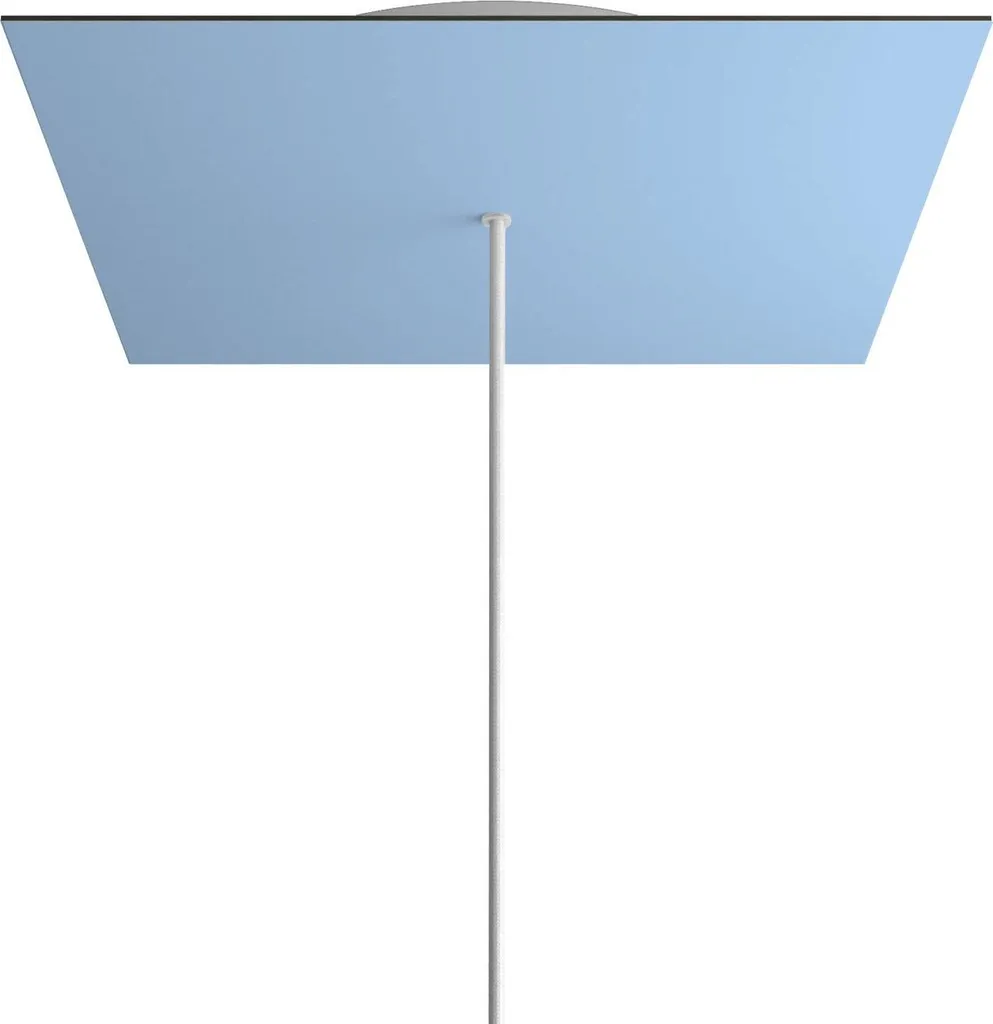 Rosette Carrée 400mm Rose-One XXL Cache-Plafond 5 Trous Bleu et Blanc