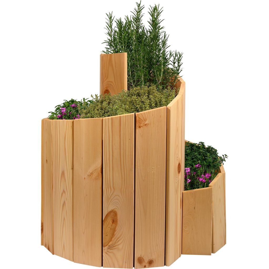dobar Kräuterspirale Massivholz, Bausatz, ca. 250x1,6x68 cm Produktbild 