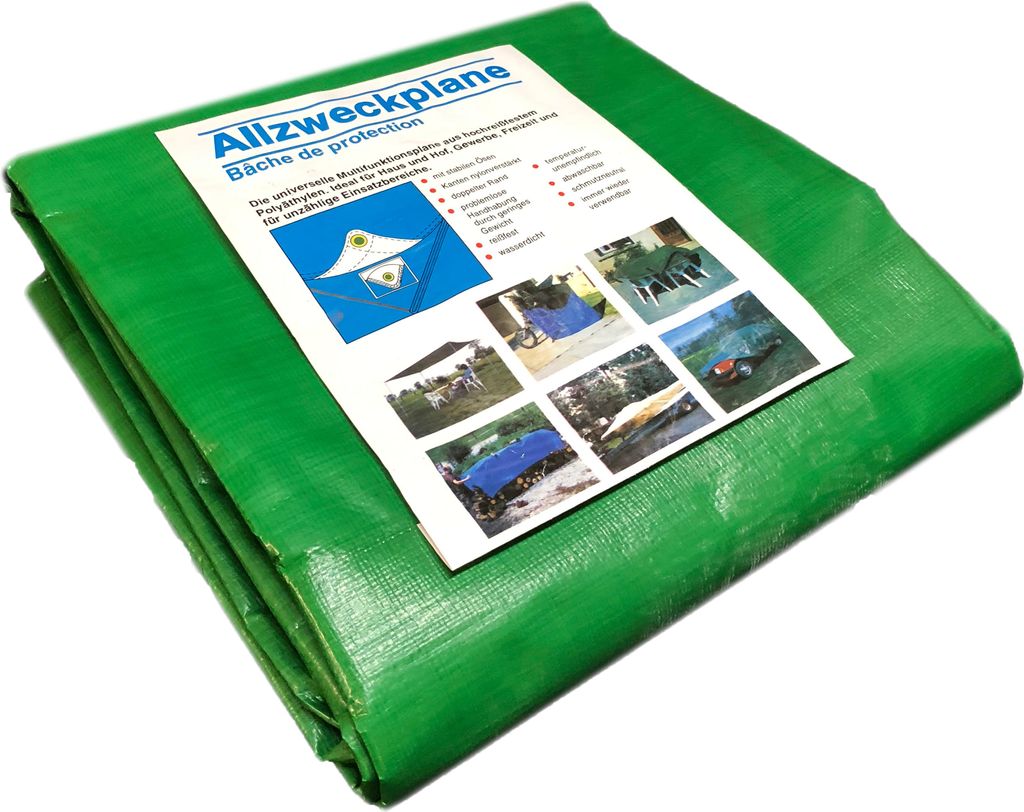 Gewebeplane 150g 3m x 6m Abdeckplane Bootsplane Allzweckplane Plane