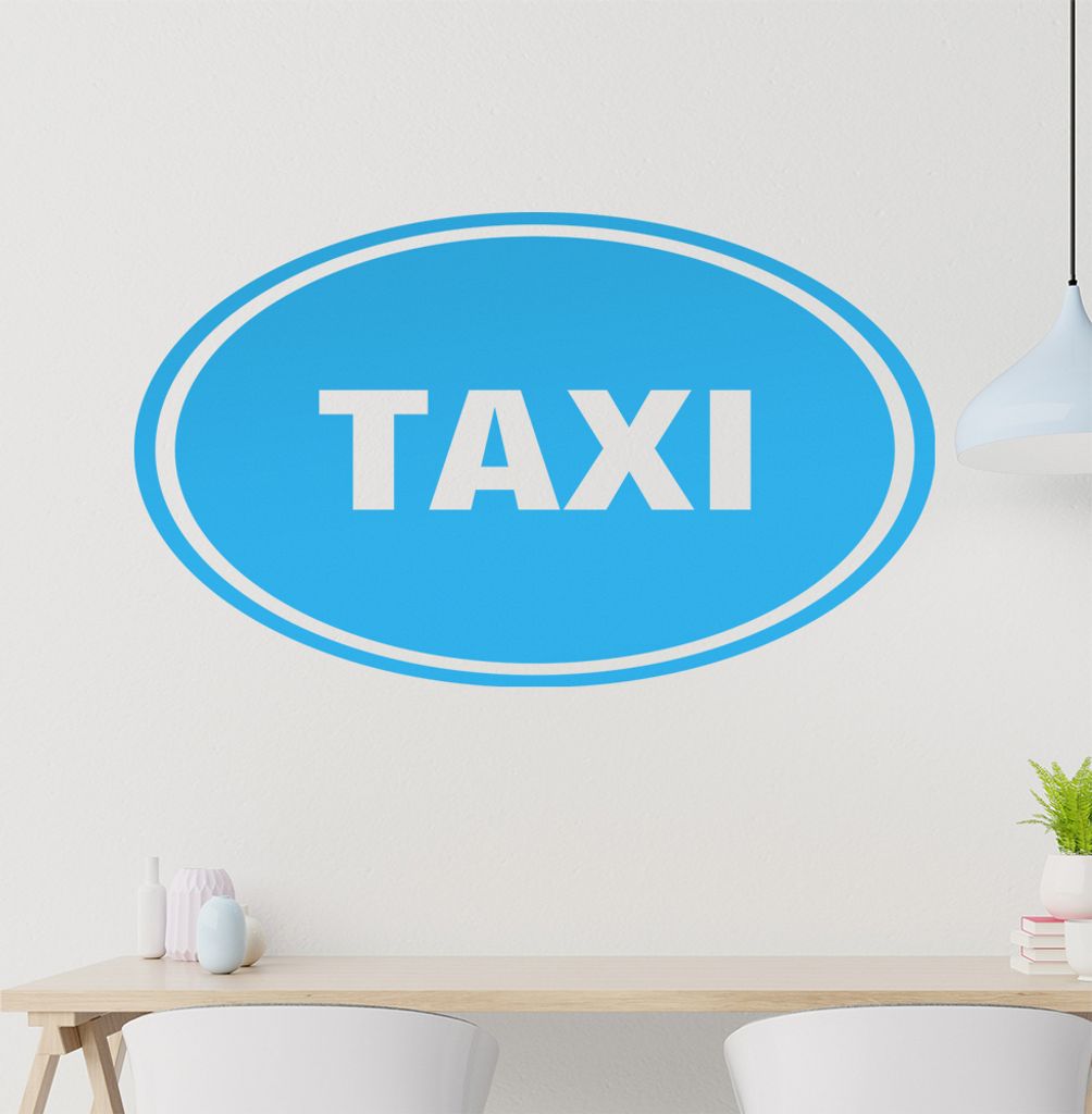Taxi Wandtattoo in 6 Größen - Wandaufkleber Wall Sticker - Dekoration, Küche, Wohnzimmer, Schlafzimmer, Badezimmer