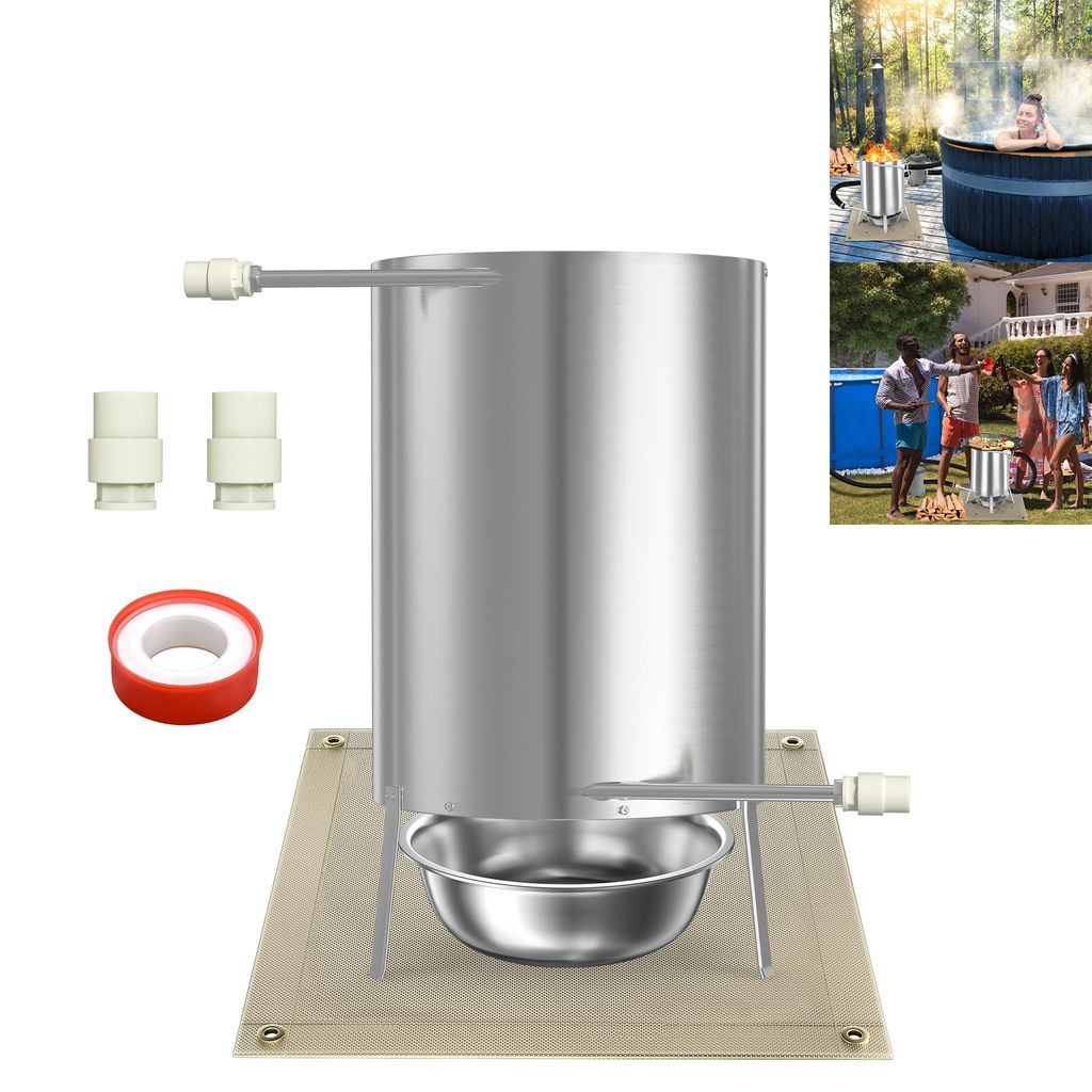 LZQ Zwembadverwarmer, vuurtong, set van 1, roestvrijstalen Productafbeelding 