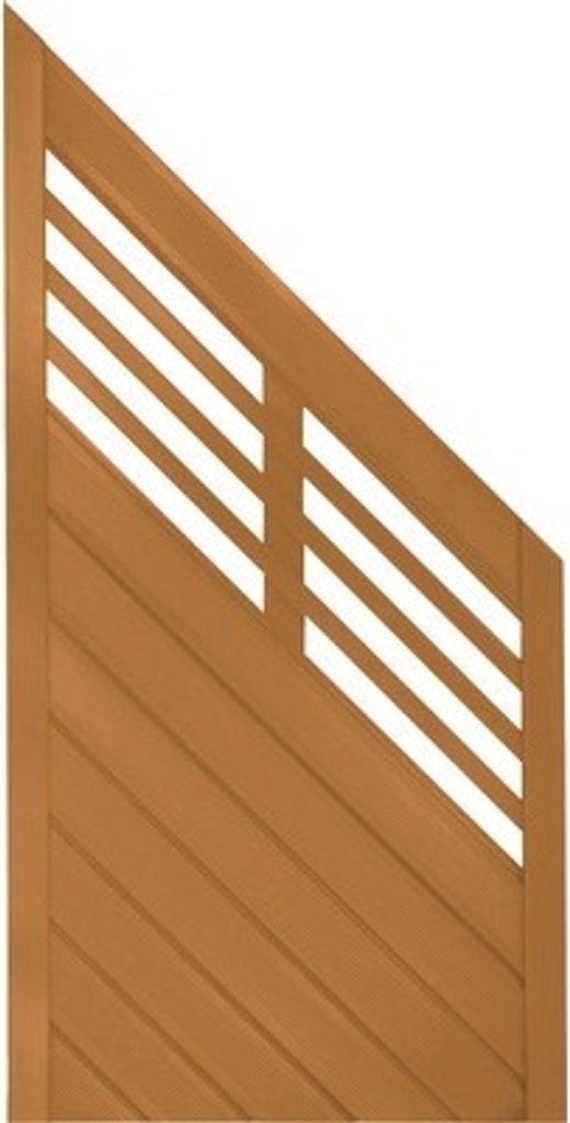 Zaun Abschlusselement Konsta Style 90 x 180/90 cm rechts, kirschbaumoptik