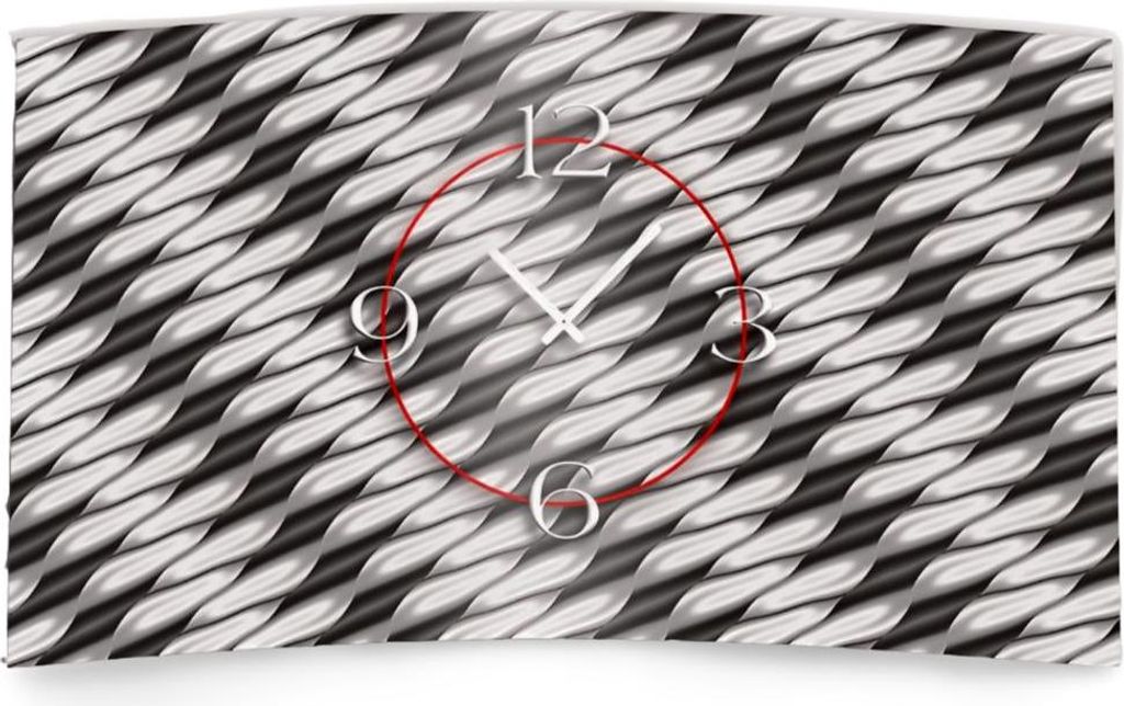 Abstrakt grau Designer Wanduhr modernes Wanduhren Design leise kein ticken dixtime 3D-0203