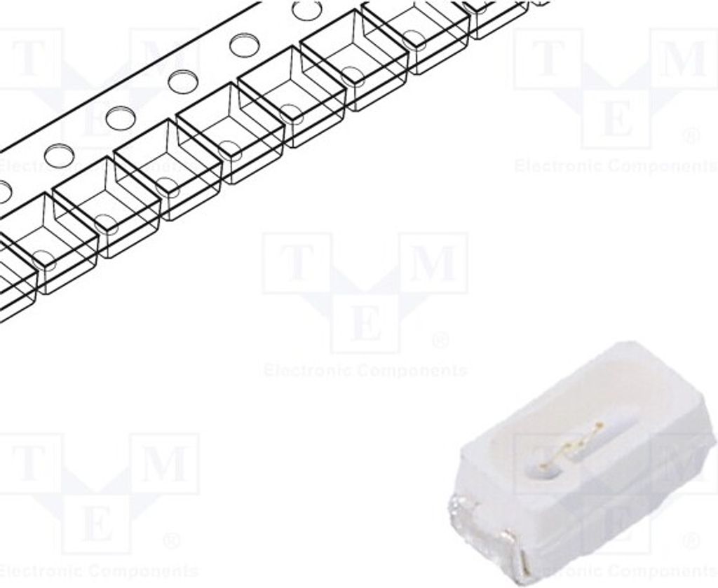 10x LED 230÷530mcd SMD 3014,PLCC2 rot 3x1,32x1,4mm 120° 1,8÷2,4V RF-OURC13TS-CE LE