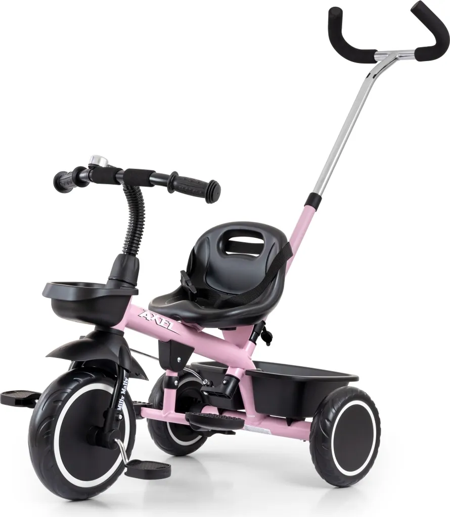 Tricycle Évolutif Milly Mally Axel New Rose pour Fille de 1 à 4 Ans